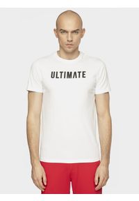 4f - T-shirt męski. Kolor: biały. Materiał: bawełna #1