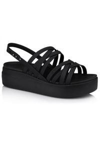 Damskie sandały na platformie Crocs Crocband Platform. Kolor: czarny. Obcas: na platformie