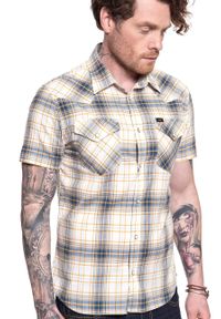 Lee - LEE SS WESTERN BRIGHT WHITE L640DKLJ 112115267. Okazja: na imprezę. Materiał: jeans, materiał, bawełna. Długość rękawa: krótki rękaw. Długość: krótkie. Wzór: aplikacja. Sezon: lato. Styl: klasyczny
