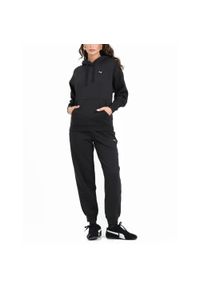 Puma - Dres Loungewear Rozmiar S Czarny - 689346-01. Kolor: czarny. Materiał: dresówka. Wzór: prążki #1