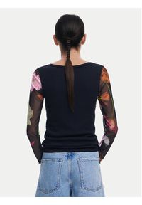 Desigual Bluzka Flint 25SWTK93 Czarny Slim Fit. Kolor: czarny. Materiał: bawełna #6
