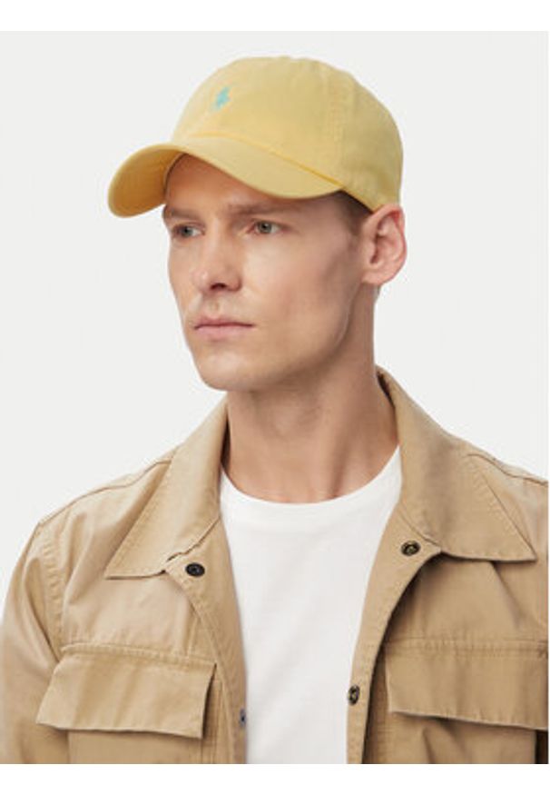 Polo Ralph Lauren Czapka z daszkiem 710667709043 Żółty. Kolor: żółty. Materiał: bawełna
