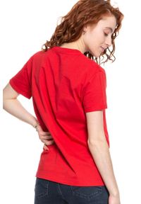 Lee - LEE T SHIRT DAMSKI CHEST LOGO TEE WARP RED L43ZFEKG 112109773. Wzór: nadruk #7