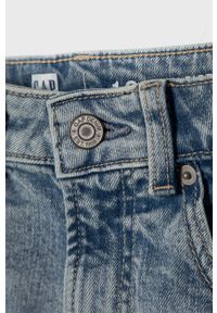 GAP Szorty jeansowe dziecięce gładkie. Okazja: na co dzień. Kolor: niebieski. Materiał: jeans. Wzór: gładki. Styl: casual #2