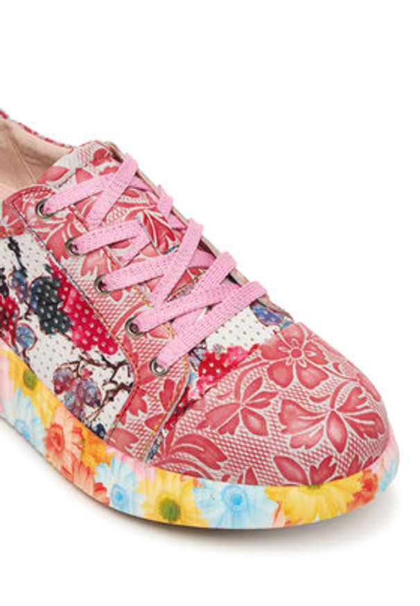Laura Vita Sneakersy Nikito 69 Różowy. Kolor: różowy. Materiał: nubuk, skóra