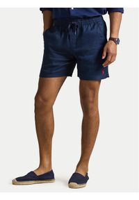 Polo Ralph Lauren Szorty materiałowe 710P08205001 Granatowy Regular Fit. Kolor: niebieski. Materiał: len #1