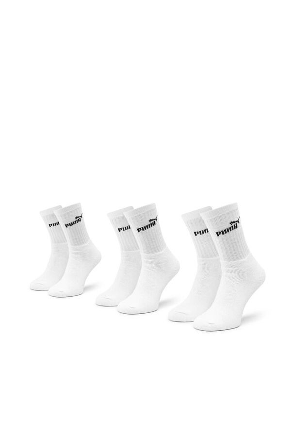 Zestaw 3 par wysokich skarpet unisex Puma. Kolor: biały