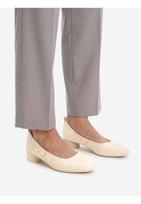 Gino Rossi - GINO ROSSI Czółenka EO-GL97D-170 Beżowy. Kolor: beżowy. Materiał: skóra #9