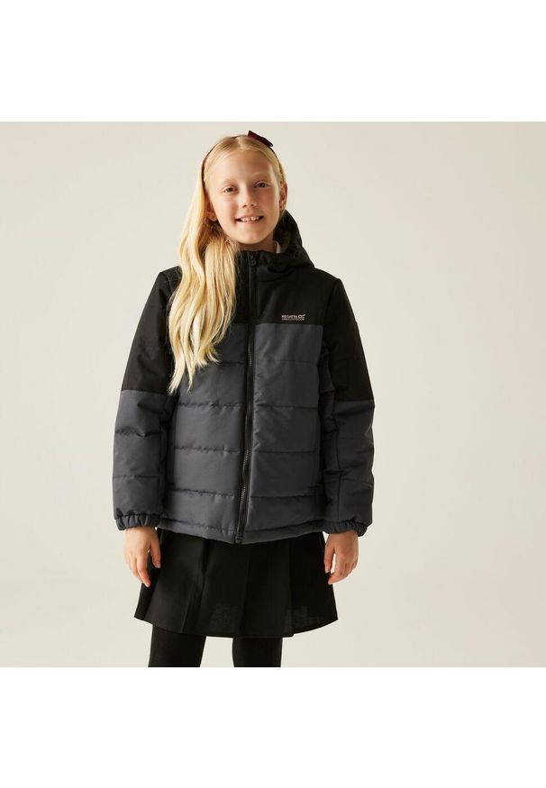 Regatta - Kurtka dziecięca zimowa ocieplana Lofthouse. Kolor: zielony, brązowy, wielokolorowy. Materiał: puch. Sezon: zima. Styl: sportowy