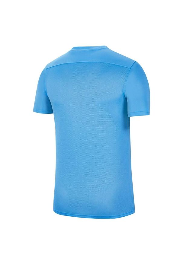 Nike - Męska Koszulka Z Krótkim Rękawem Dry Park VII. Kolor: niebieski. Długość rękawa: krótki rękaw. Długość: krótkie. Sport: turystyka piesza