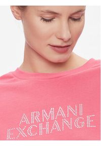 Armani Exchange Bluza 3DYM90 YJFHZ 14BH Różowy Regular Fit. Kolor: różowy. Materiał: bawełna