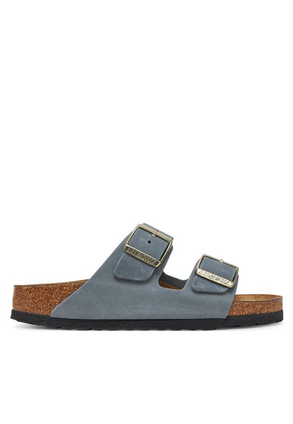 Birkenstock Klapki Arizona 1029253 Błękitny. Kolor: niebieski. Materiał: skóra