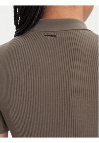 MICHAEL Michael Kors Sukienka dzianinowa MT5834F33D Beżowy Regular Fit. Kolor: beżowy. Materiał: wiskoza #5