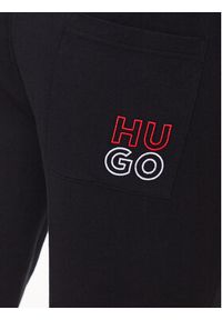 Hugo Spodnie dresowe 50490435 Czarny Regular Fit. Kolor: czarny. Materiał: dresówka, bawełna