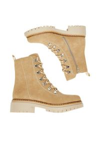 Rieker Trzewiki 72643-60 Beżowy. Kolor: beżowy. Materiał: materiał #5