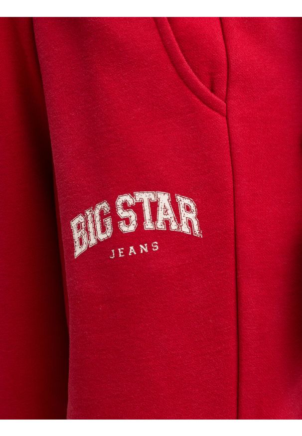 Big-Star - Spodnie dziewczęce dresowe czerwone Salomeap 603. Okazja: na uczelnię. Kolor: czerwony. Materiał: dresówka