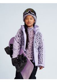 4f - Kurtka narciarska membrana 8 000 dziewczęca. Okazja: na co dzień. Kolor: fioletowy. Materiał: syntetyk, puch. Sezon: zima. Styl: casual. Sport: narciarstwo #1