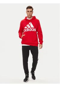 Adidas - adidas Bluza Essentials French Terry Big Logo Hoodie IC9365 Czerwony Regular Fit. Kolor: czerwony. Materiał: bawełna
