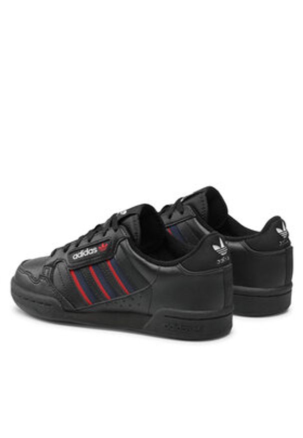Adidas - adidas Sneakersy Continental 80 Stripes J FY2698 Czarny. Kolor: czarny. Materiał: skóra