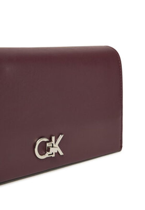 Calvin Klein Torebka K60K612806 Bordowy. Kolor: czerwony. Materiał: skórzane