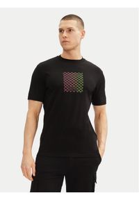 Karl Lagerfeld - KARL LAGERFELD T-Shirt 755404 552235 Czarny Regular Fit. Typ kołnierza: dekolt w karo. Kolor: czarny. Materiał: bawełna #1