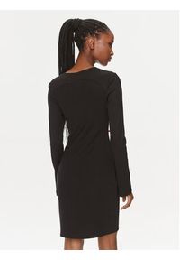 Calvin Klein Jeans Sukienka dzianinowa J20J221984 Czarny Slim Fit. Kolor: czarny. Materiał: dzianina, syntetyk, wiskoza #3