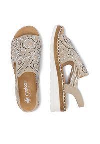 Rieker Sandały CEO-V1246-62 Beżowy. Kolor: beżowy. Materiał: skóra #5