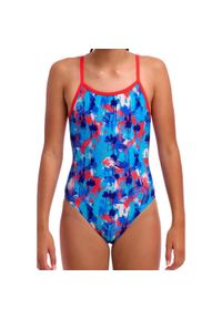 FUNKITA - Strój do pływania dziewczęcy Funkita Messy Messy Single Strap. Kolor: niebieski