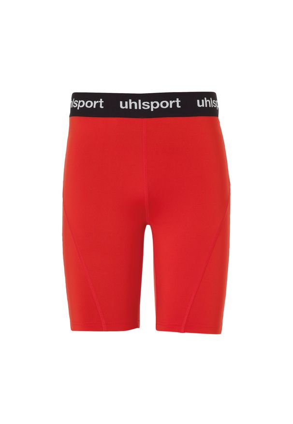 UHLSPORT - Spodenki kompresyjne Uhlsport pro Tights. Kolor: czerwony. Materiał: materiał. Długość: krótkie. Sezon: lato