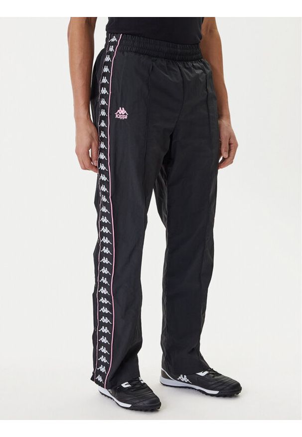 Kappa Spodnie dresowe 361W7JW Czarny Comfort Fit. Kolor: czarny. Materiał: syntetyk