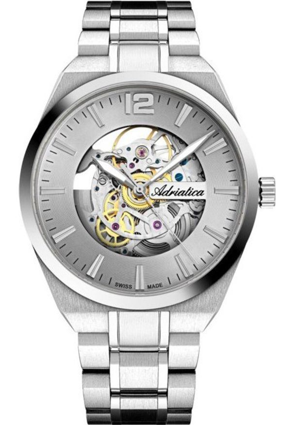 Zegarek męski Adriatica A8343.5157SA srebrny. Kolor: srebrny