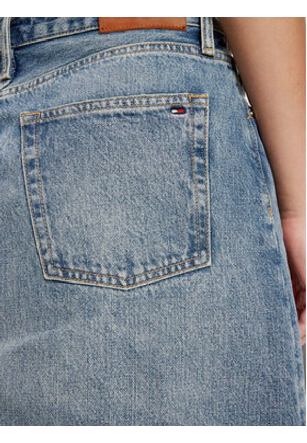 TOMMY HILFIGER - Tommy Hilfiger Spódnica jeansowa WW0WW44334 Niebieski Regular Fit. Kolor: niebieski. Materiał: bawełna