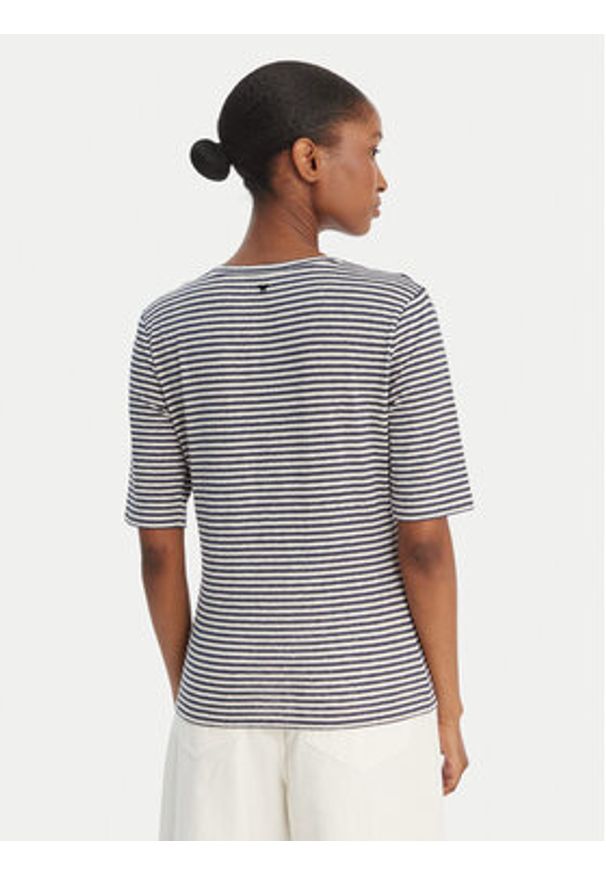 Weekend Max Mara T-Shirt Opzione 2615941042 Granatowy Regular Fit. Kolor: niebieski. Materiał: len