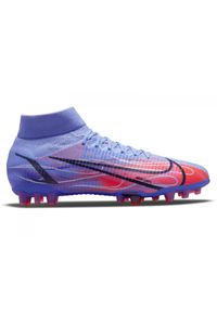 Buty piłkarskie Nike Superfly 8 Pro Km Ag M DJ3978-506 fioletowy-niebieski niebieskie. Kolor: fioletowy, wielokolorowy, niebieski. Materiał: materiał. Szerokość cholewki: normalna. Sezon: zima. Sport: piłka nożna #6