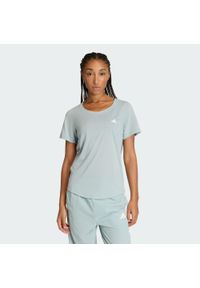 Adidas - Koszulka Workout Essentials Scoop Neck. Kolor: zielony. Technologia: ClimaCool (Adidas). Sport: fitness #1