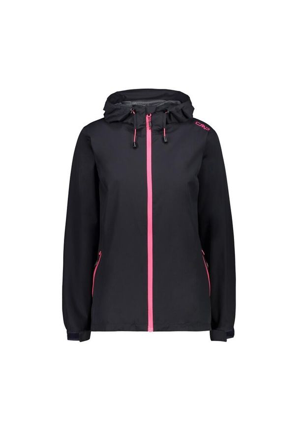 Kurtka przeciwdeszczowa damska z kapturem CMP. Typ kołnierza: kaptur. Kolor: różowy. Sport: turystyka piesza