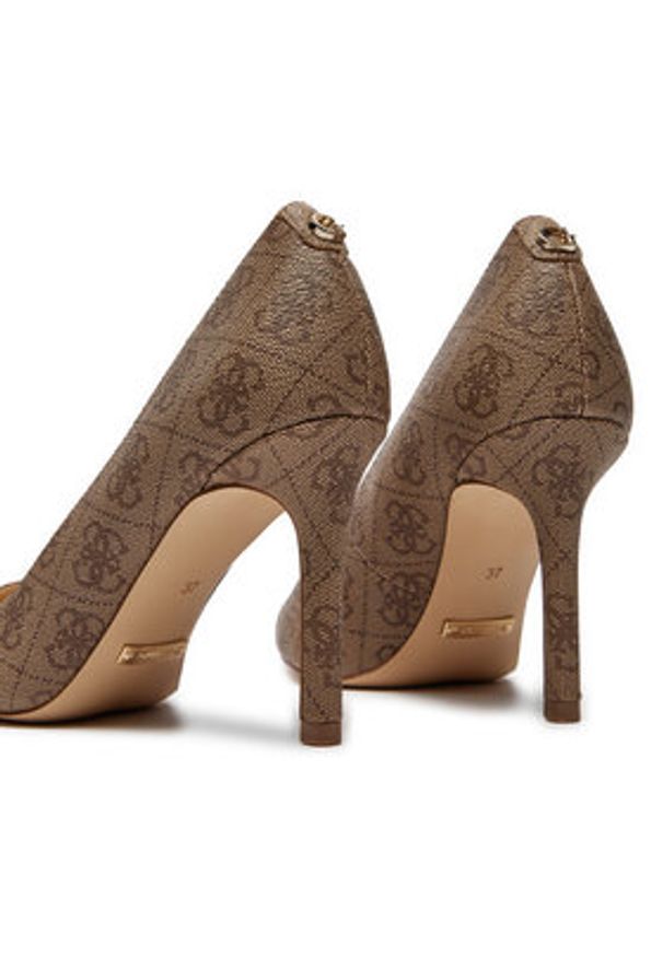 Guess Szpilki Dabbey 2 FLTDB2 FAL08 Beżowy. Kolor: beżowy. Materiał: skóra. Obcas: na szpilce