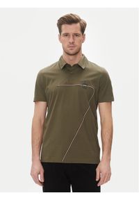 Aeronautica Militare Polo 251PO1862J682 Khaki Regular Fit. Typ kołnierza: polo. Kolor: brązowy. Materiał: bawełna