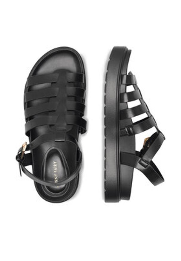 Jenny Fairy Sandały WYL0710-4 Czarny. Kolor: czarny. Materiał: skóra