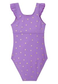 Kostium kąpielowy dziewczęcy bonprix jasny lila z nadrukiem. Kolor: fioletowy. Wzór: nadruk #2