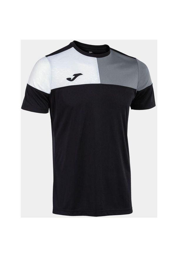 Joma Crew Sport T-shirt - Oddychający i Lekki. Kolor: czarny, biały, szary, wielokolorowy. Materiał: poliester. Sport: fitness, piłka nożna