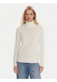 Robe di Kappa Golf Hevia 621118W Écru Regular Fit. Typ kołnierza: golf. Materiał: wełna #1