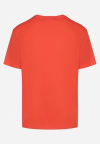Born2be - Pomarańczowy T-shirt Bawełniany z Napisem Sunviera. Okazja: na co dzień. Kolor: pomarańczowy. Materiał: bawełna. Wzór: napisy. Styl: casual #3