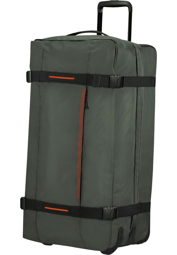 Samsonite - Torba podróżna American Tourister Urban Track Duffle L - dark khaki. Kolor: brązowy