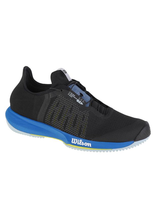 Buty do tenisa męskie, Wilson Kaos Rapide. Zapięcie: sznurówki. Kolor: czarny. Materiał: materiał, tkanina, syntetyk, guma. Szerokość cholewki: normalna. Sport: tenis