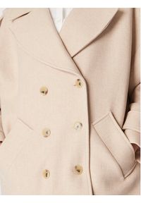 Ba&sh Płaszcz wełniany Monteau Tonio 1H22TONI Beżowy Oversize. Kolor: beżowy. Materiał: wełna