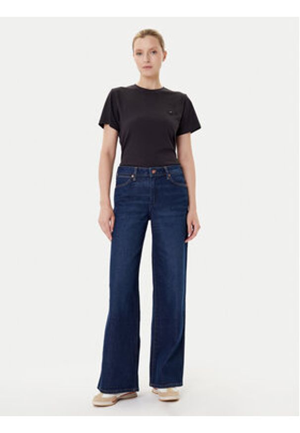 Wrangler Jeansy World Wide 112372996 Granatowy Wide Leg. Kolor: niebieski