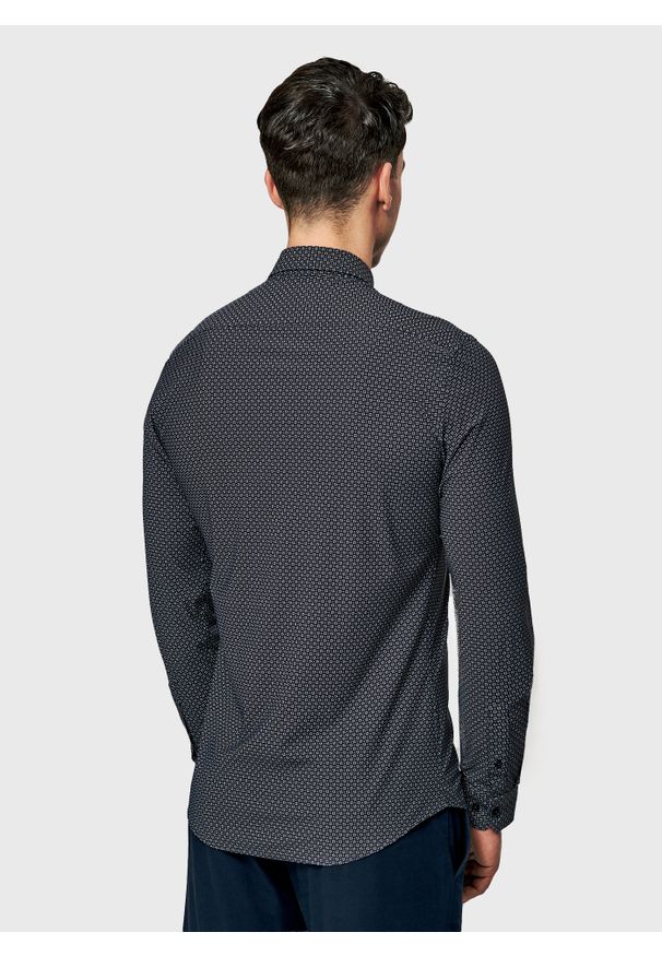 Pako Lorente - PAKO LORENTE – Koszula męska we wzór geometryczny. Materiał: elastan, nylon. Długość rękawa: długi rękaw. Długość: długie. Wzór: geometria. Sezon: wiosna
