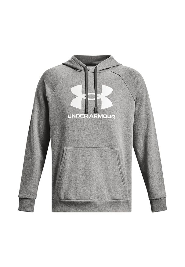 Bluza fitness męska Under Armour Rival Fleece Logo HD. Typ kołnierza: kaptur. Kolor: szary. Sport: fitness