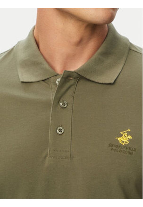 Beverly Hills Polo Club Polo P-SS26M-P450124 Zielony Regular Fit. Typ kołnierza: polo. Kolor: zielony. Materiał: bawełna